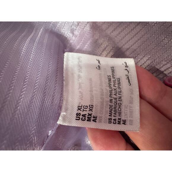 INC International Concepts Black Purple Silver Floral Party Suit Coat Blazer XL - Picture 13 of 16